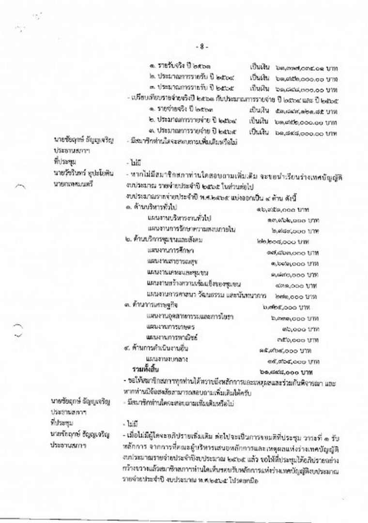 สำเนารายงานการประชุมสภาเทศบาลตำบลสบปราบ สมัยสามัญ สมัยที่ 3 ... Image 9