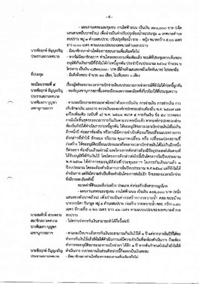 สำเนารายงานการประชุมสภาเทศบาลตำบลสบปราบ สมัยวิสามัญ สมัยที่ ... Image 7