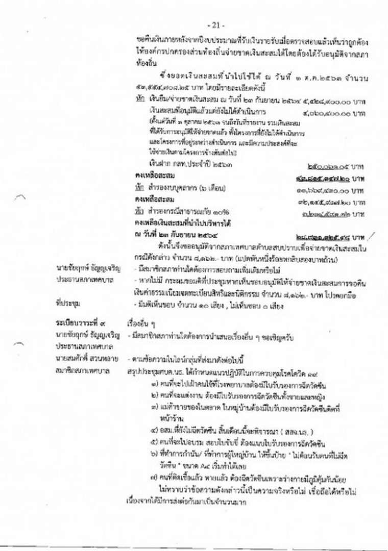 สำเนารายงานการประชุมสภาเทศบาลตำบลสบปราบ สมัยวิสามัญ สมัยที่ ... Image 22