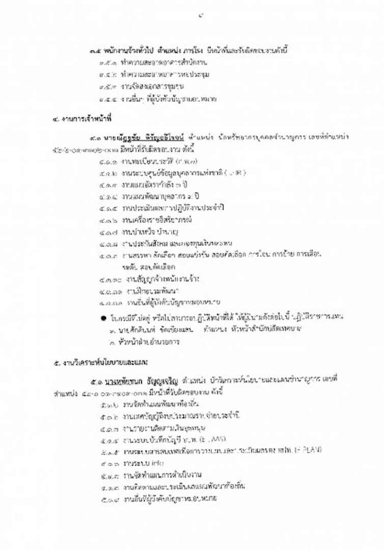 คำสั่งกำหนดงานและหน้าที่ความรับผิดชอบสำนักปลัดเทศบาล Image 4