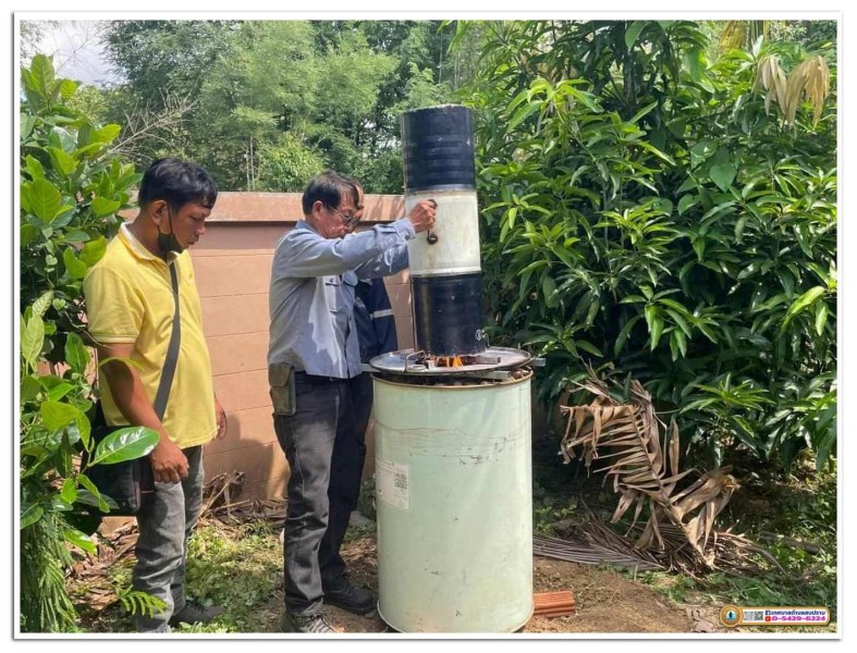 โครงการฝึกอบรมการเปลี่ยนวัสดุเหลือใช้ทางการเกษตรให้กลายเป็นถ่าน ประจำปีงบประมาณ 2566 ... Image 6